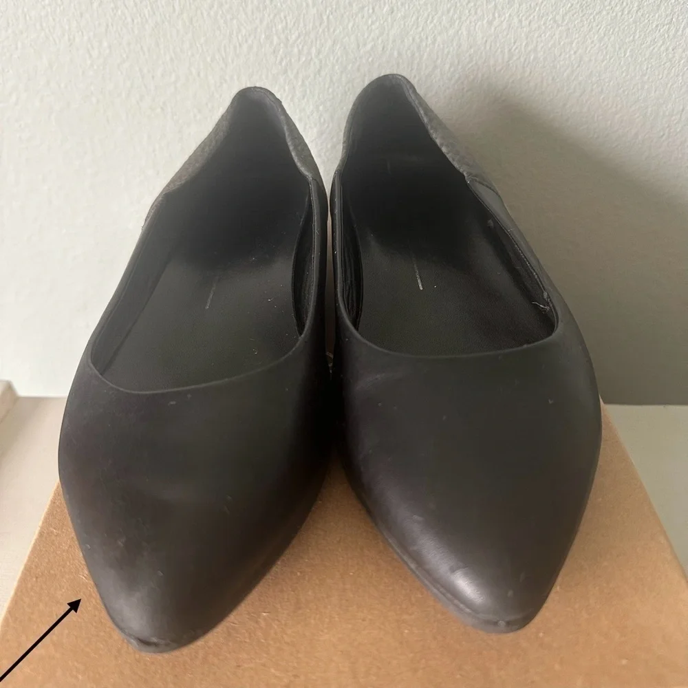 ECCO‎ Womens size Black Leather Pointed Toe Flats